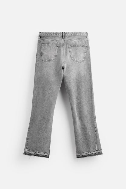AZAR basic gray - Flared jeans