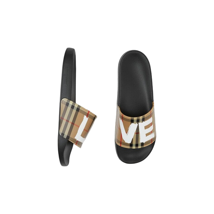 Chequered Slides "LOVE"
