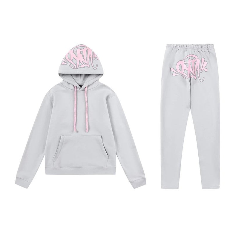 Syna World Logo Tracksuit Grey pink